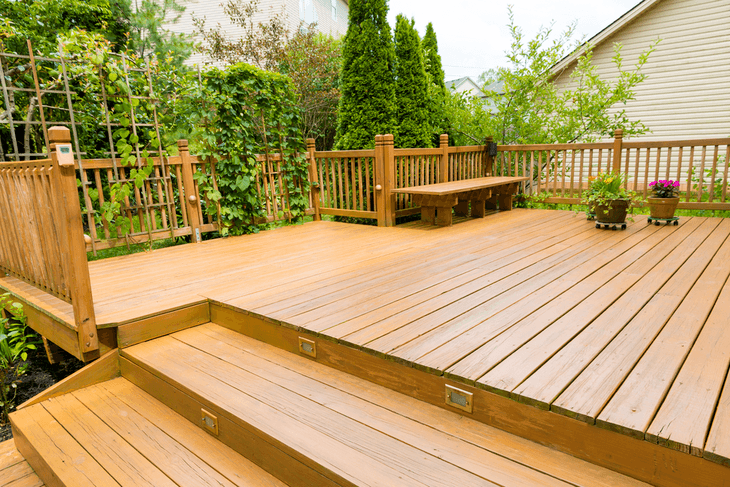Wooden decks need special cleaning treatment as compared to concrete floors