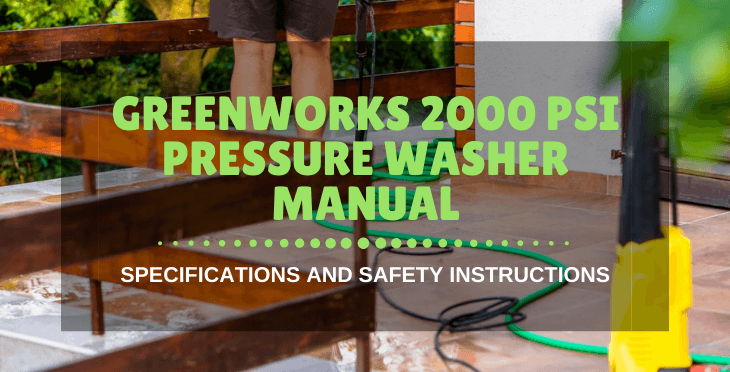 Greenworks 2000 psi pressure washer manual